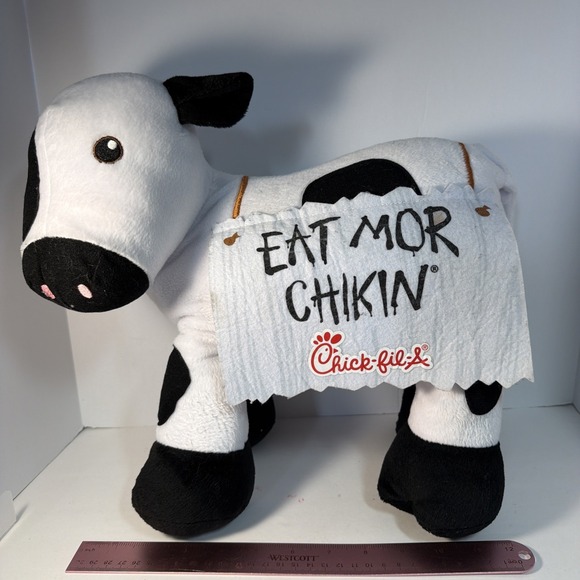 Chic-Fil-A Other - Large Jumbo 15" x 13" Chick-fil-A Cow Plush Animal Eat Mor Chikin Sign